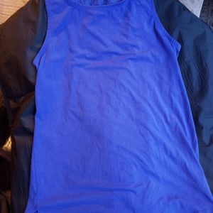Athletic Tank Top Tie Back, Small, Blue